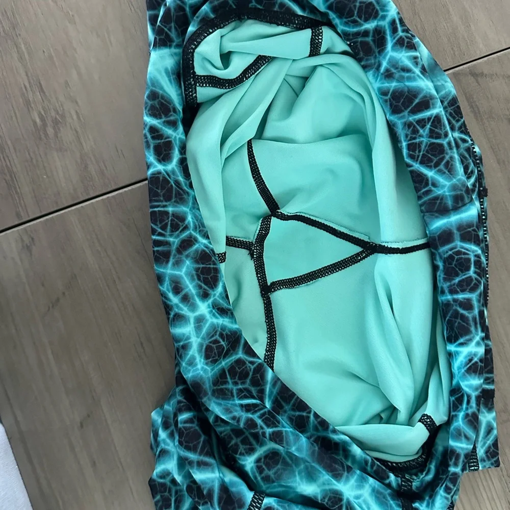 CVG TEAL CAPRI LENGTH LEGGINGS - Picture 3 of 8